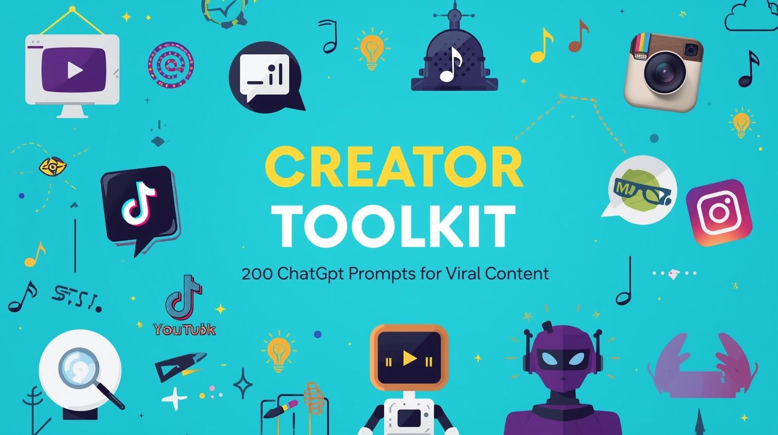 Creator Toolkit: 200 ChatGPT Prompts  - Main product screenshot demonstrating key features and user interface