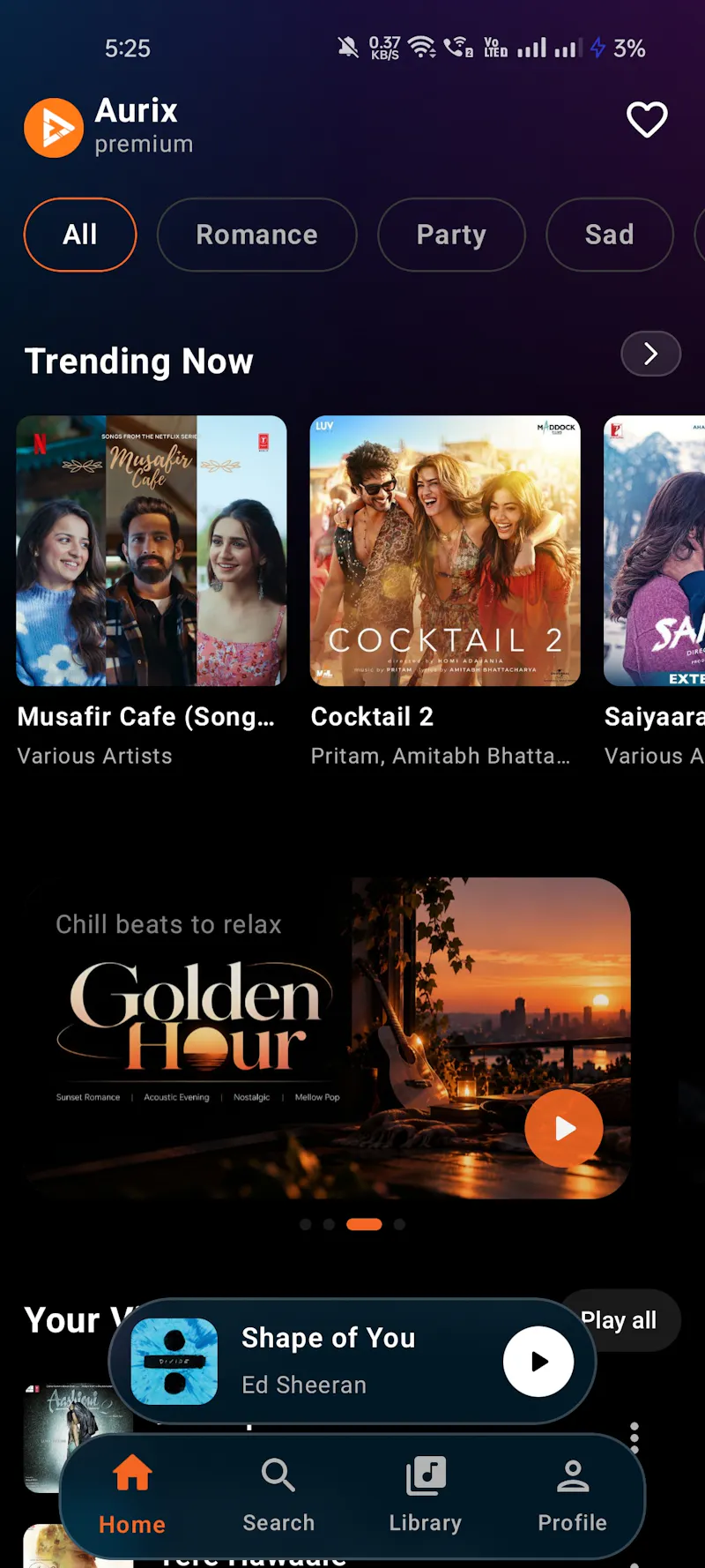 Aurix Online Music Player  screenshot 1