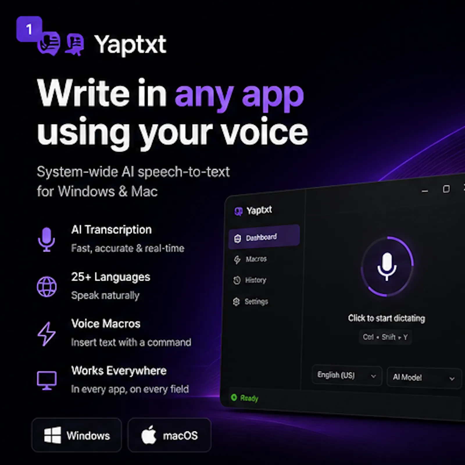 Yaptxt screenshot 1