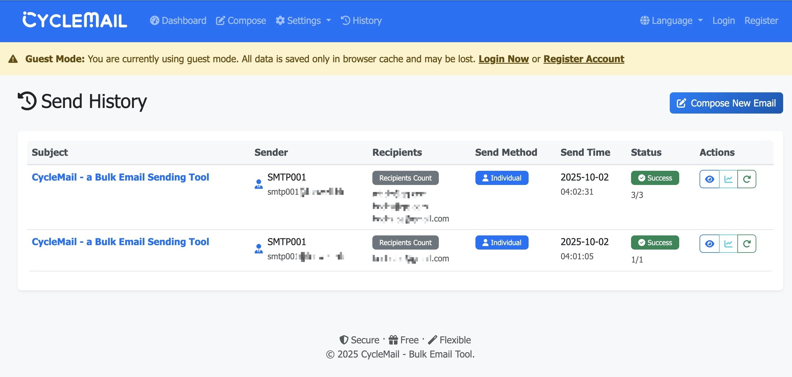 Média Cyclemail - Outil d'envoi d'e-mails en vrac 5