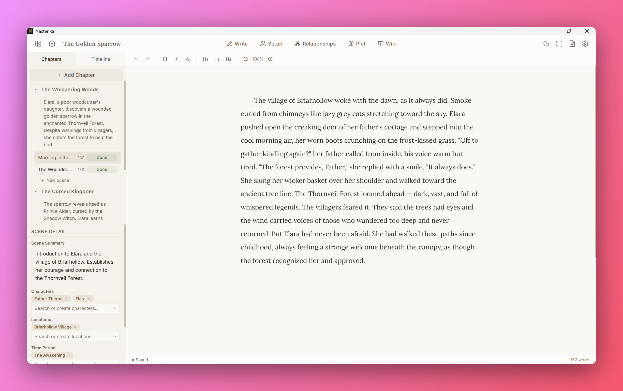 Nastenka — Novel Writing Software gallery image