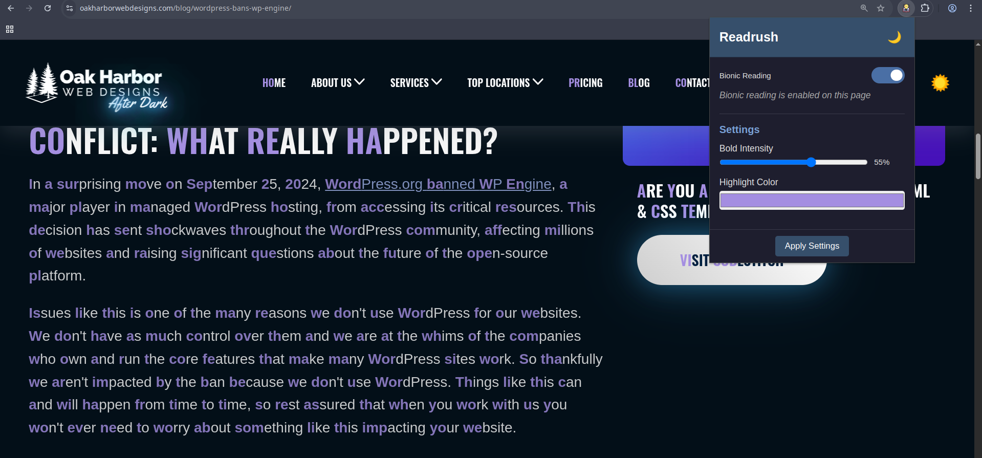 ReadRush (Webapp and Extension) gallery image