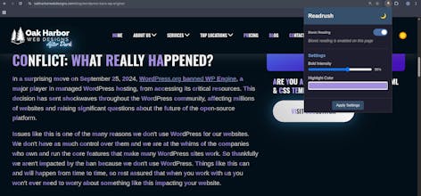 ReadRush (Webapp and Extension) gallery image