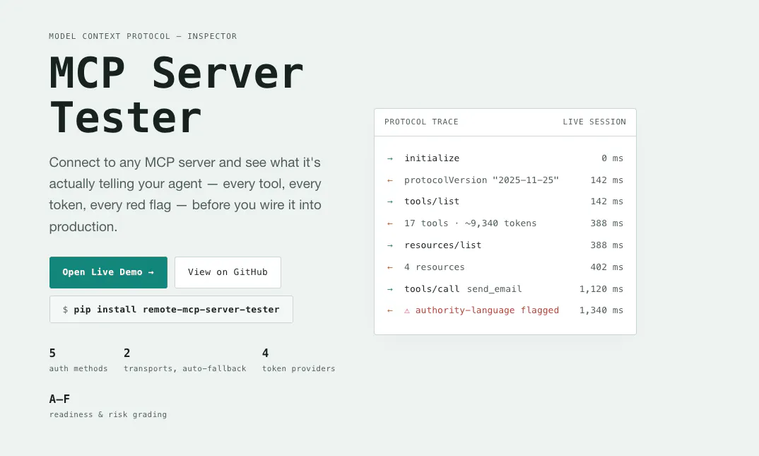Remote MCP Server Tester gallery image