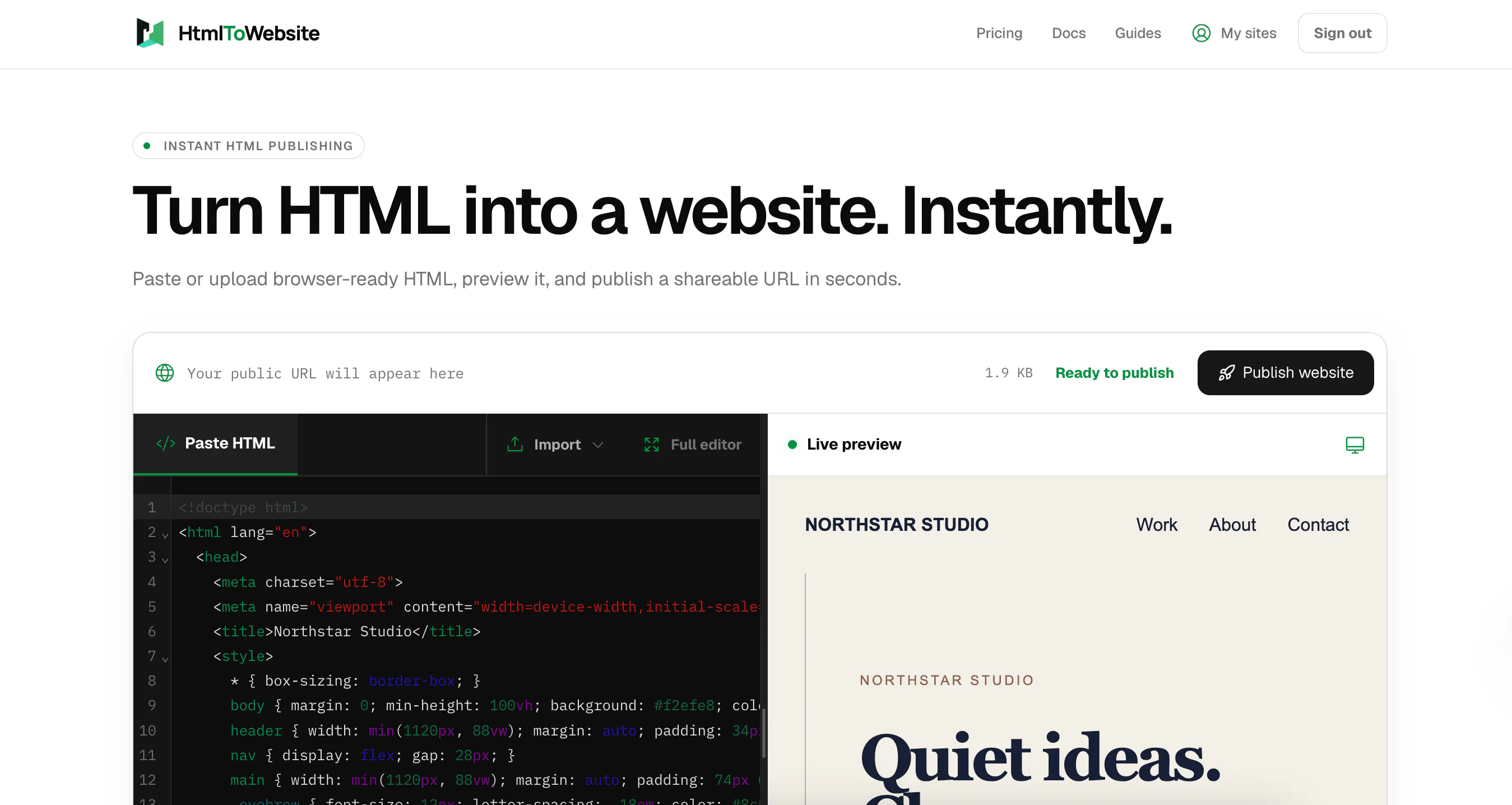 HtmlToWebsite gallery image