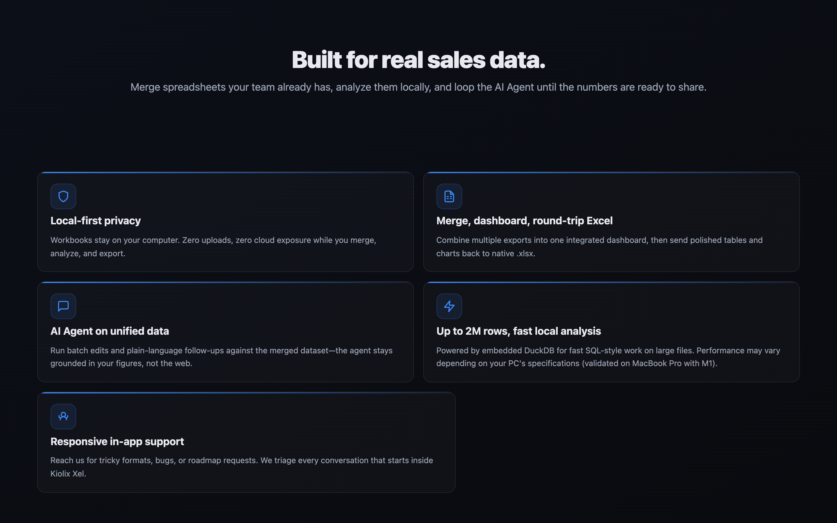 Kiolix Xel: Multi-Excel AI Agent gallery image