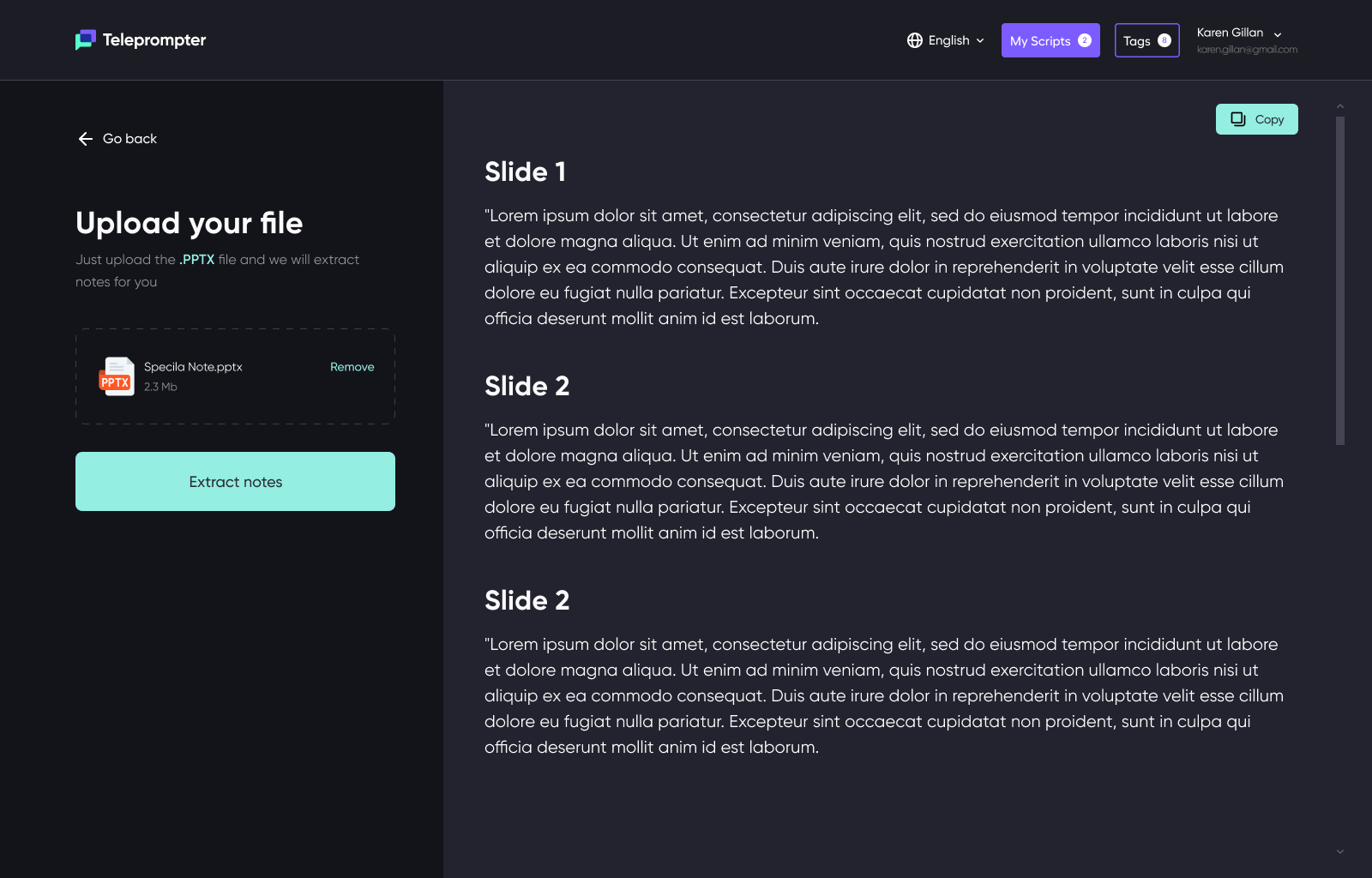 PowerPoint Speaker Note Teleprompter gallery image