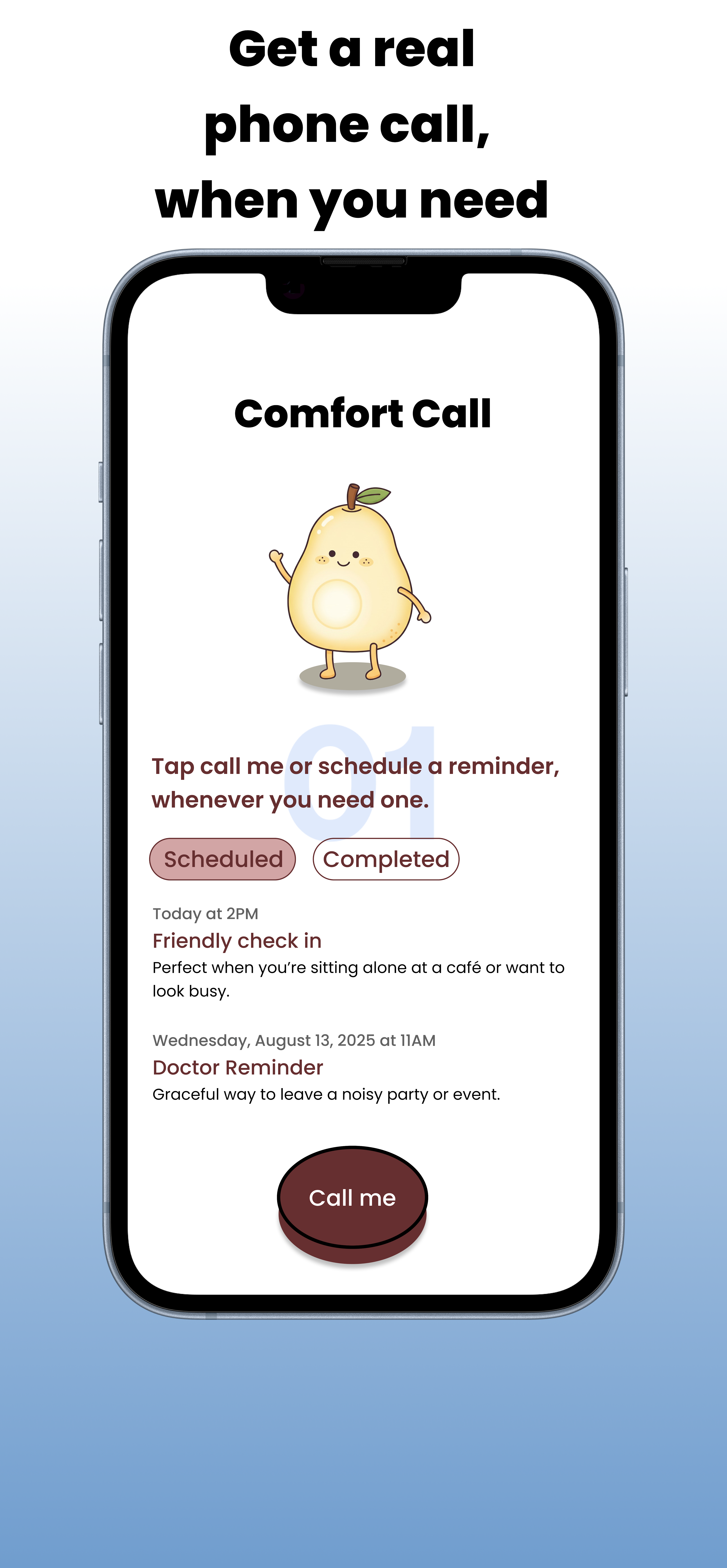 Mídia 4 de ComfortCall - Saia de momentos desajeitados - sem fingir.