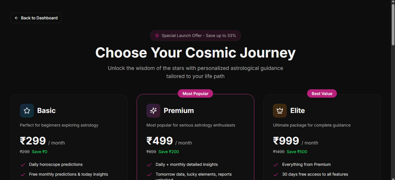 Vedicastro - Screenshot 3 showing product features and functionality