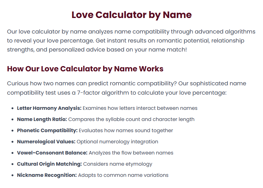 Calculatrice d'amour par son nom media 3