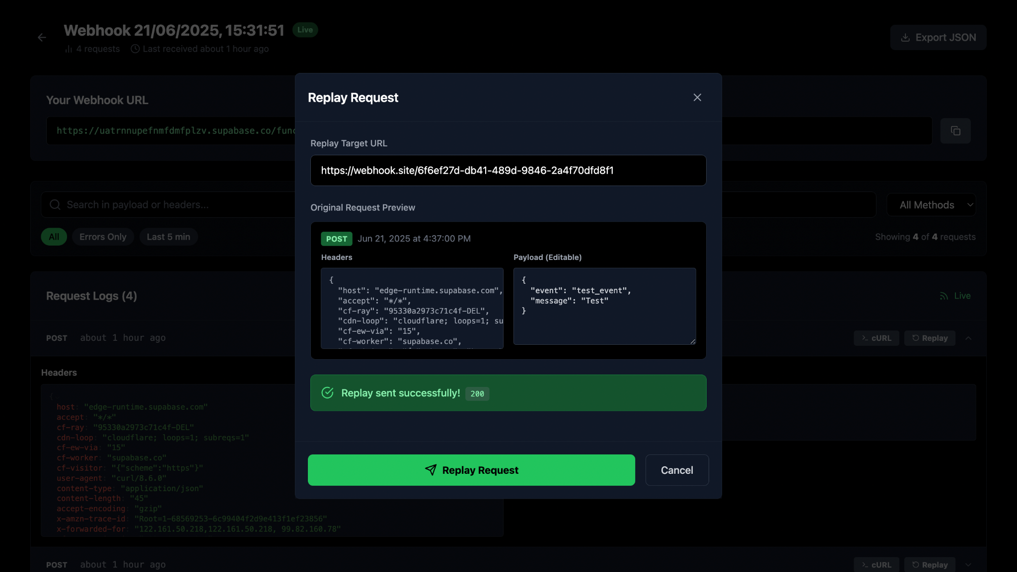Çengel - Webhook'larınızda casus.Kolayca yakalayın, tekrarlayın ve hata ayıklayın. medya 3