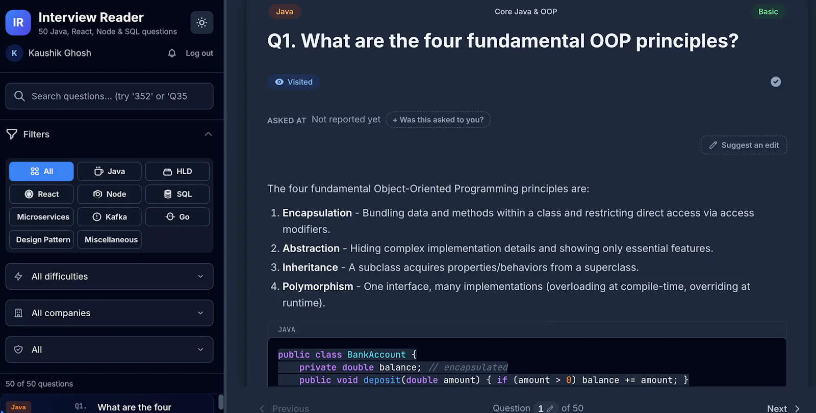 Interview Reader screenshot 2