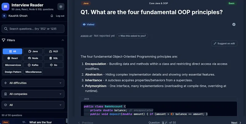 Interview Reader screenshot 2