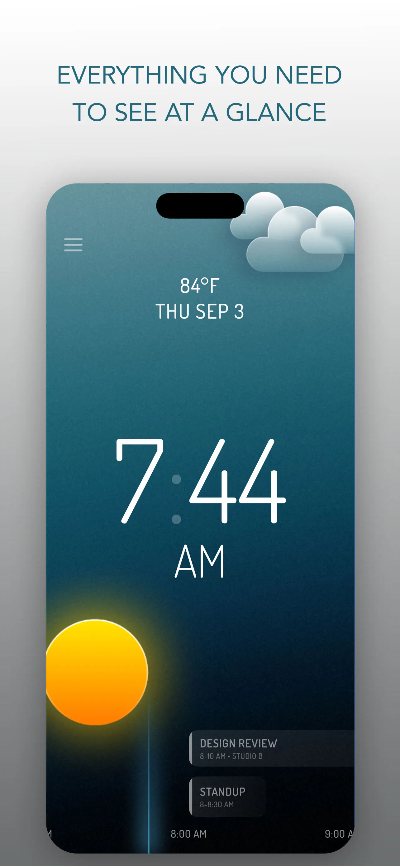 Present: Clock + Weather + Calendar