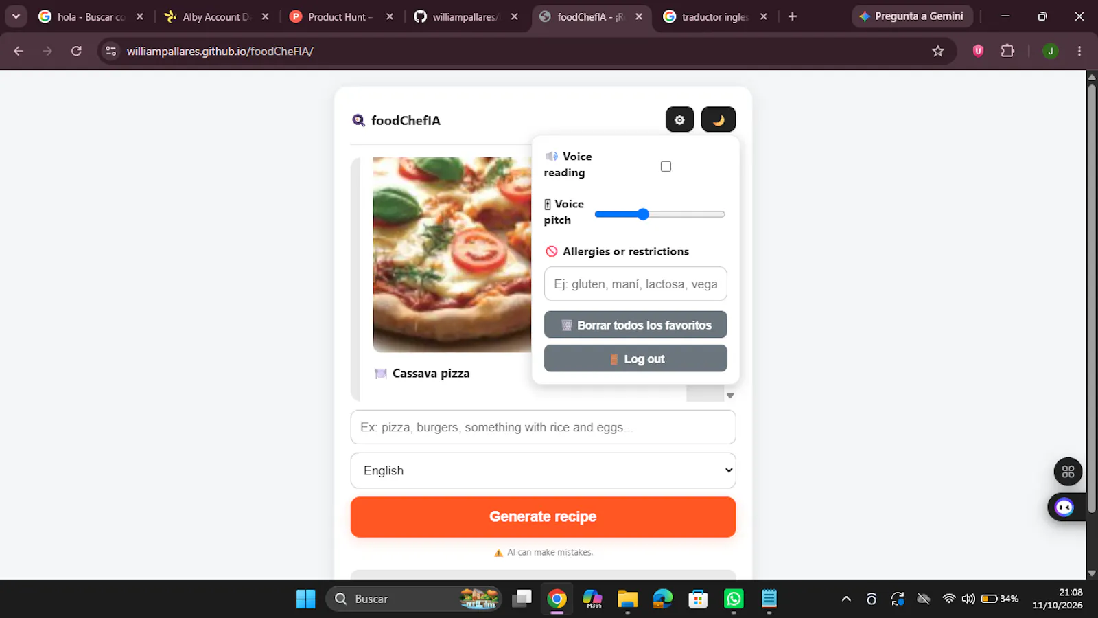 foodChefIA screenshot 4