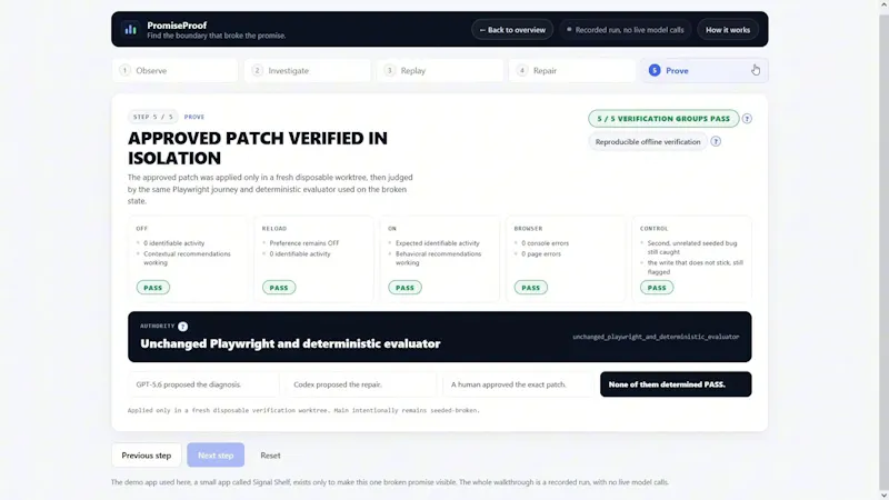 PromiseProof screenshot 1 (video preview)