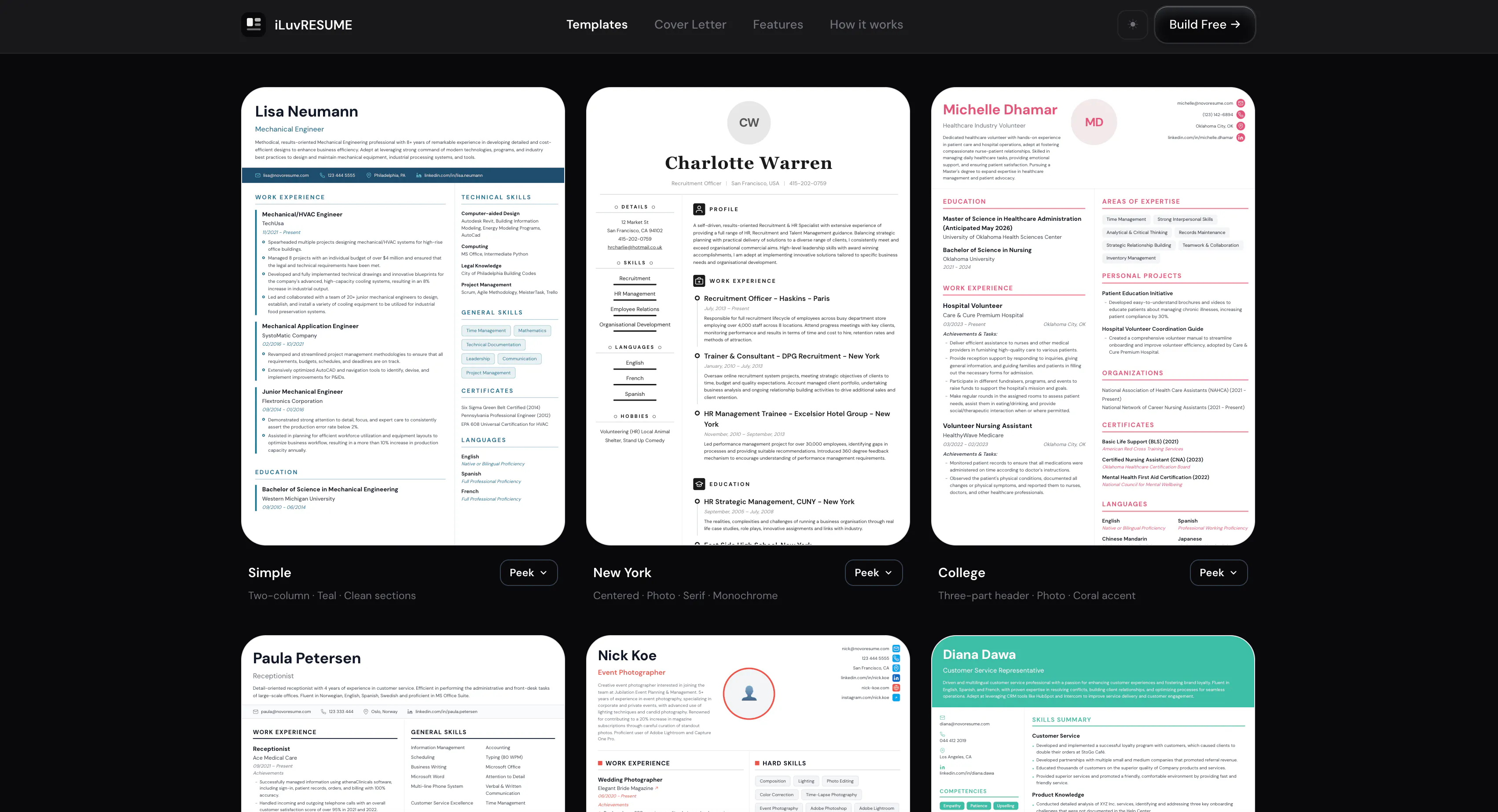 Free Online Resume Builder — iLuvRESUME gallery image