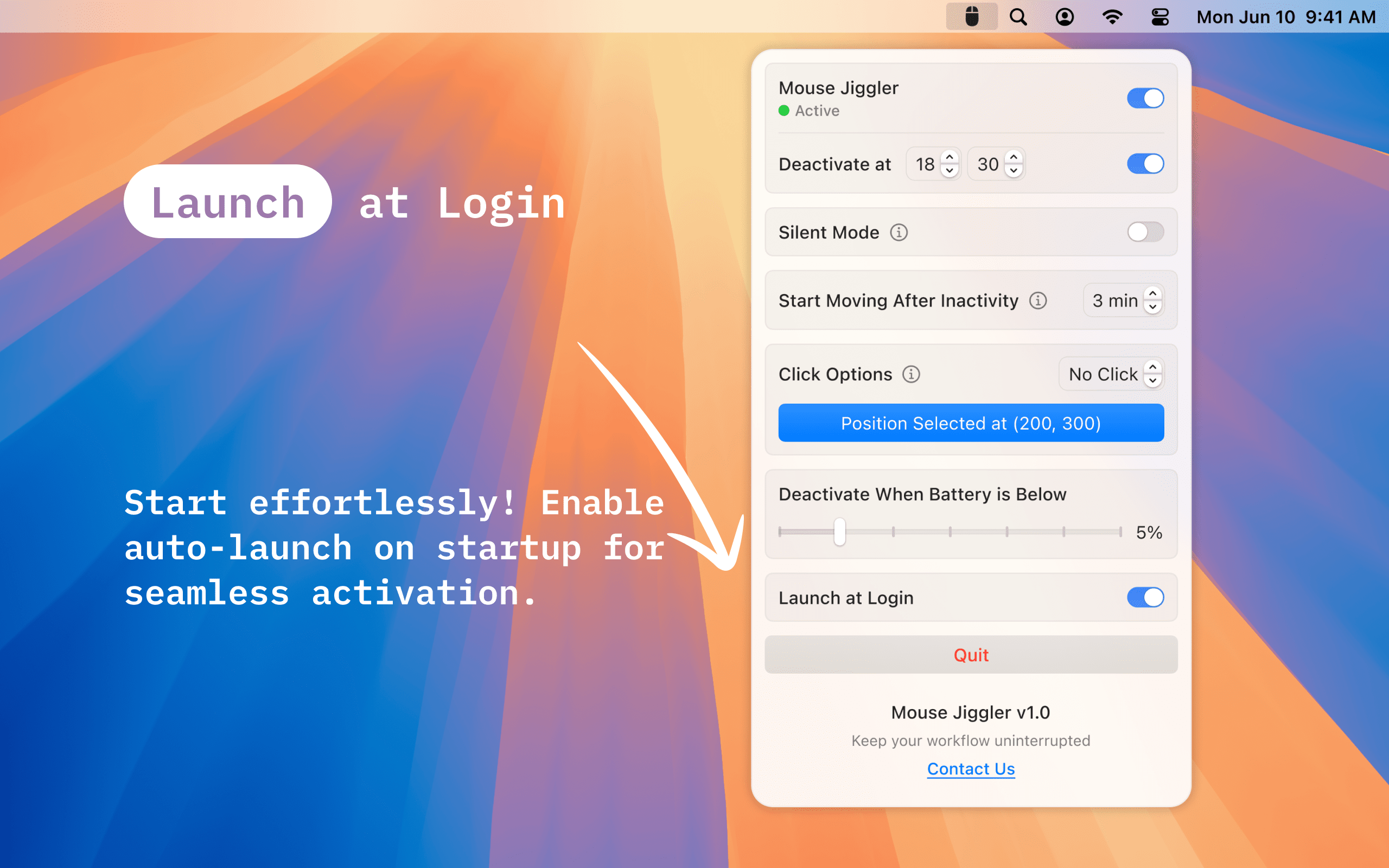 Мышь Jiggler для Mac - Предотвратить спать Mac медиа 7