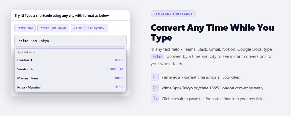 ClockinSync - Smart Timezone Extension gallery image