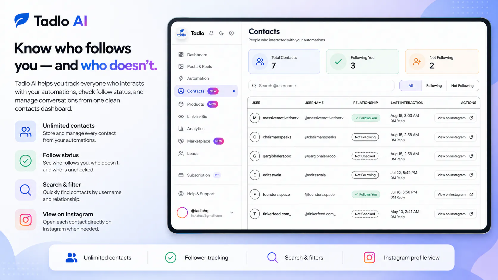 Tadlo AI - Instagram DM Automation screenshot 2