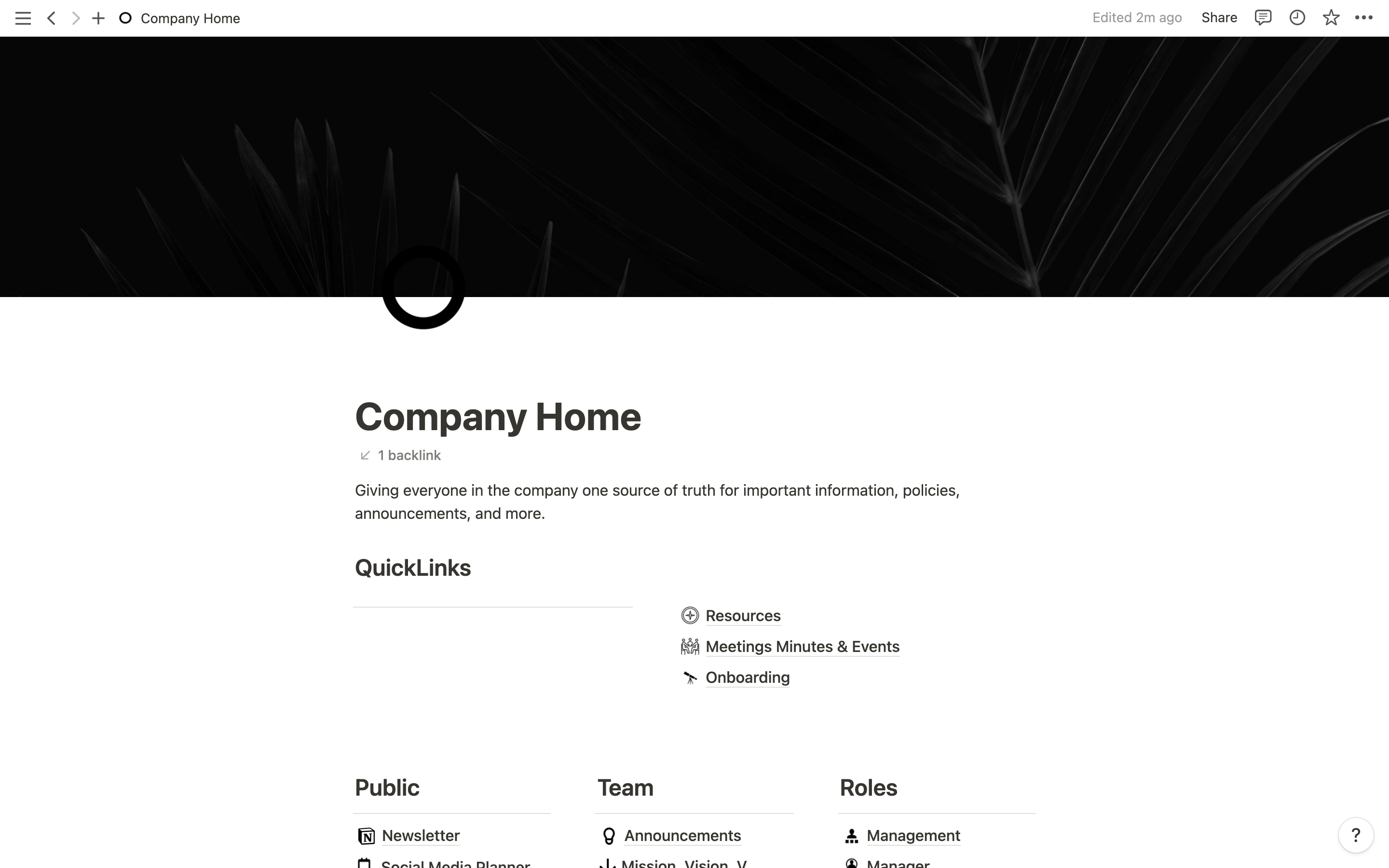 Company Dashboard