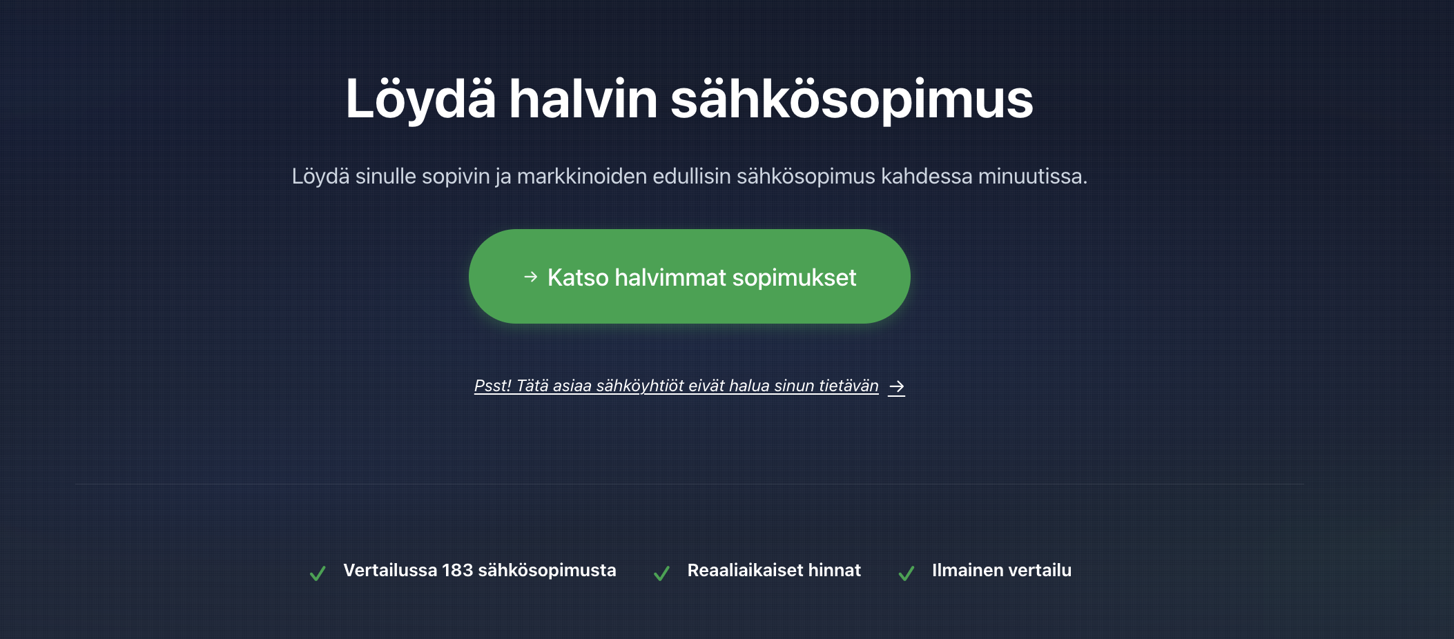 Sähkösopimus24 - Main product screenshot demonstrating key features and user interface