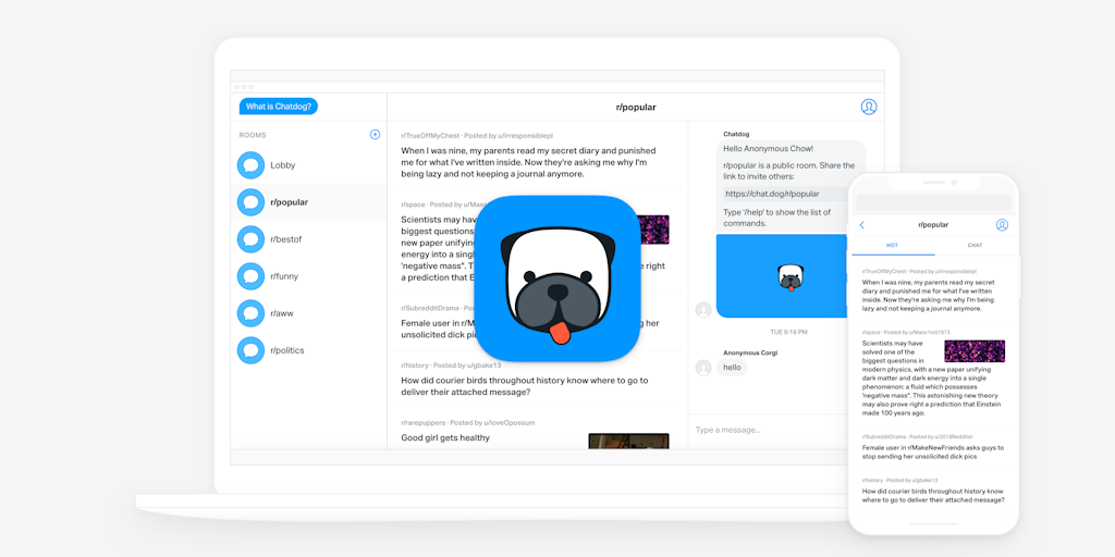 Chatdog Fun Chat Rooms And Subreddit Chats Product Hunt