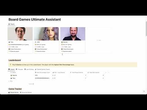 Notion Board Games Ultimate Assistant gallery image