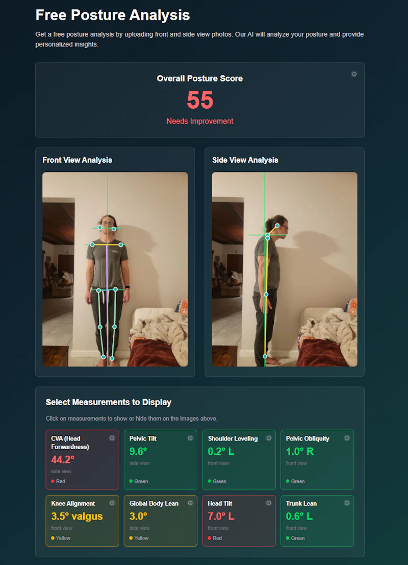 Free Posture Analysis screenshot 3