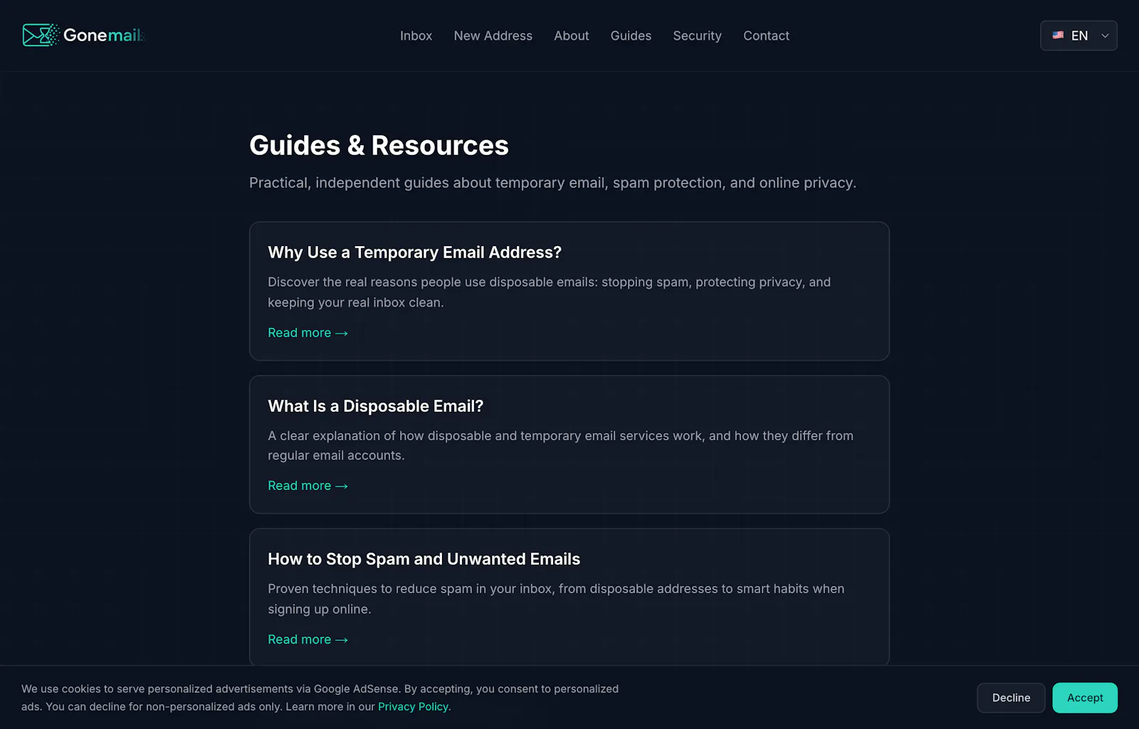 GoneMail screenshot 6