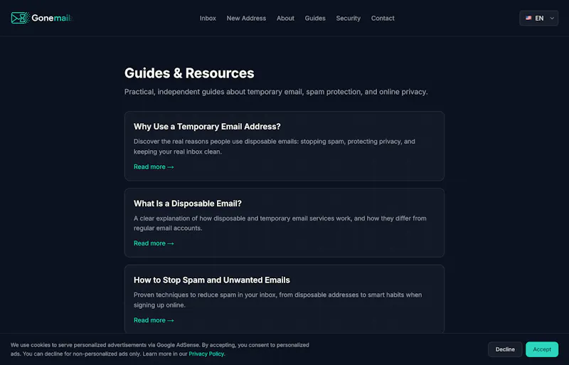 GoneMail screenshot 6