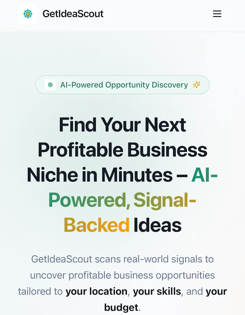 GetIdeaScout screenshot 1