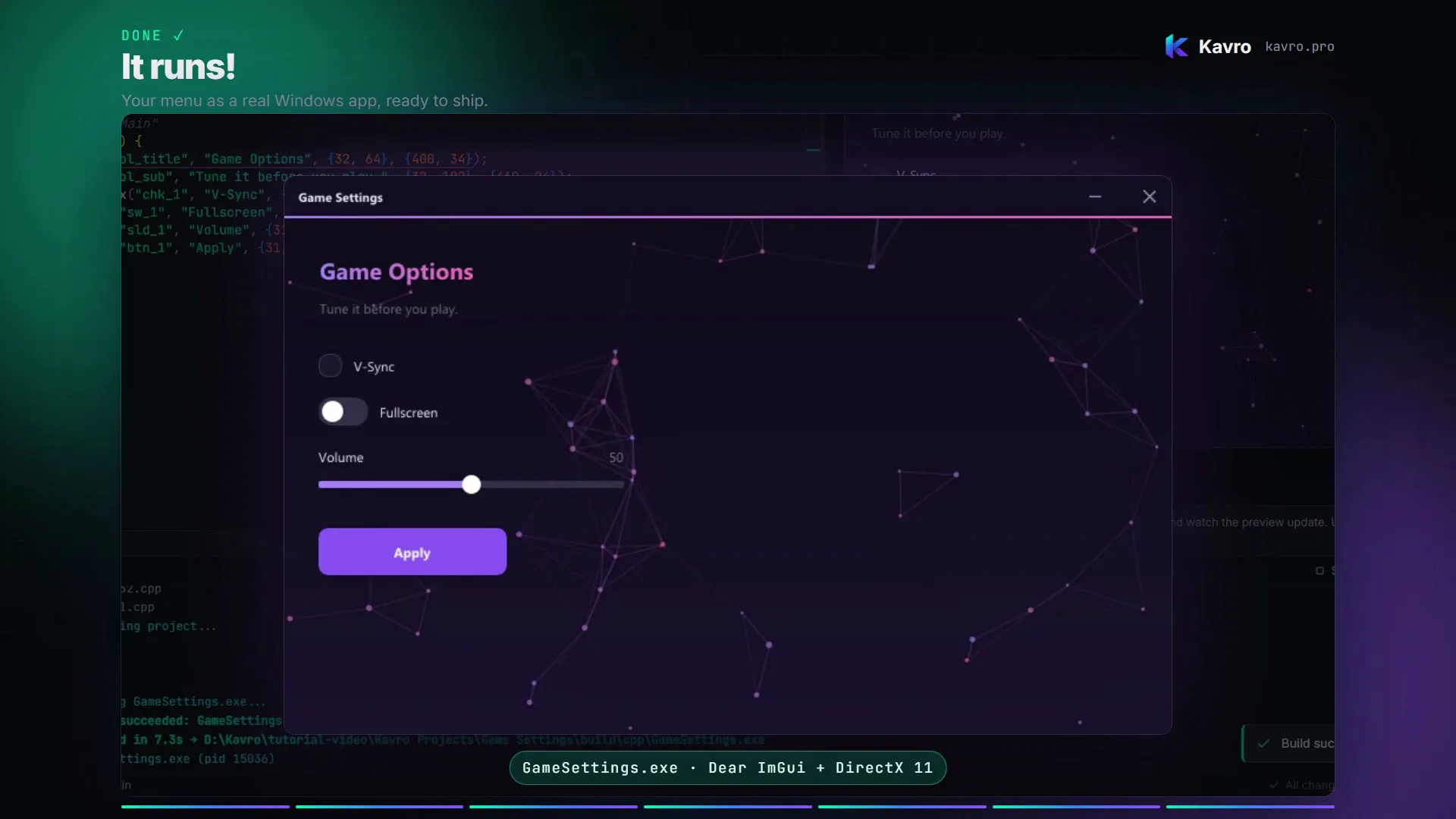 Kavro — Visual Dear ImGui Designer gallery image