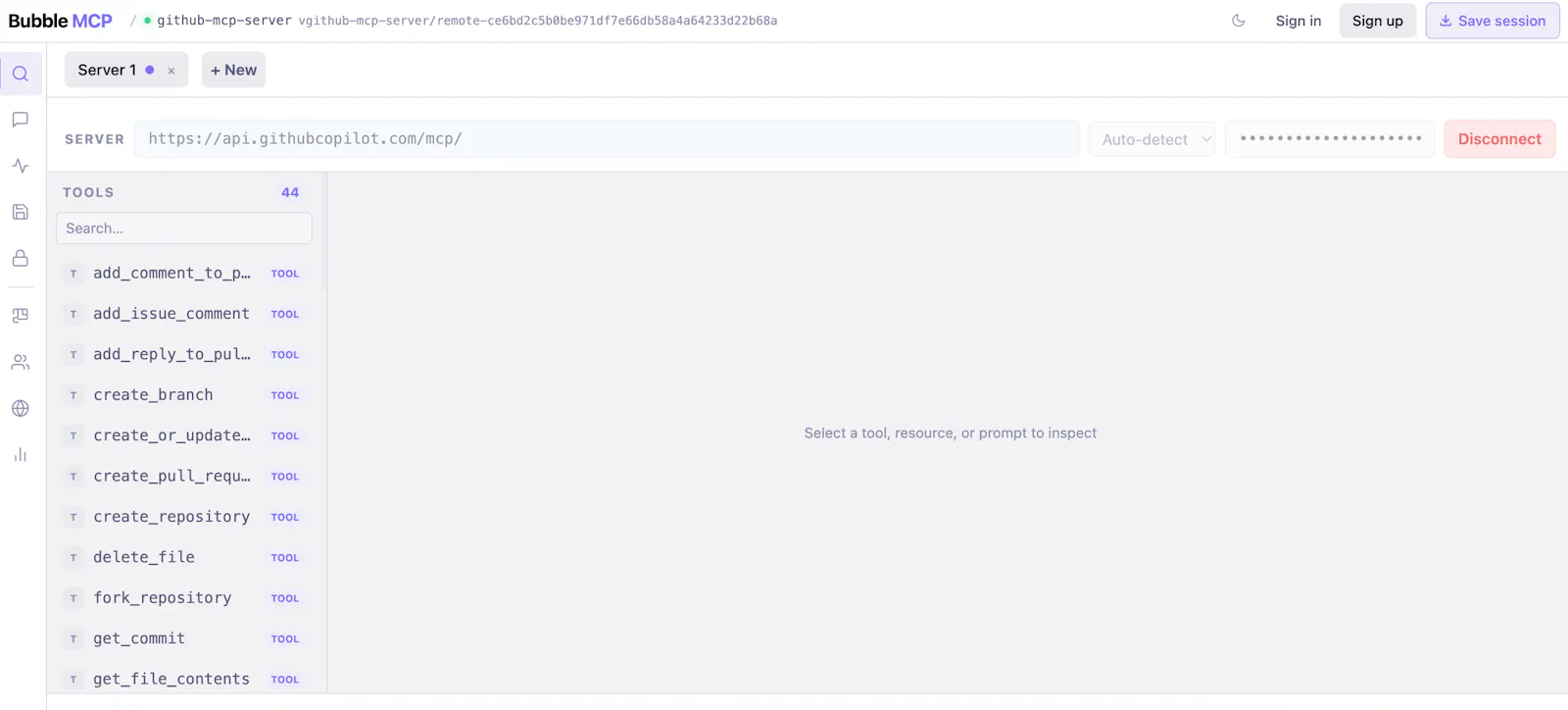 Bubble MCP screenshot 2