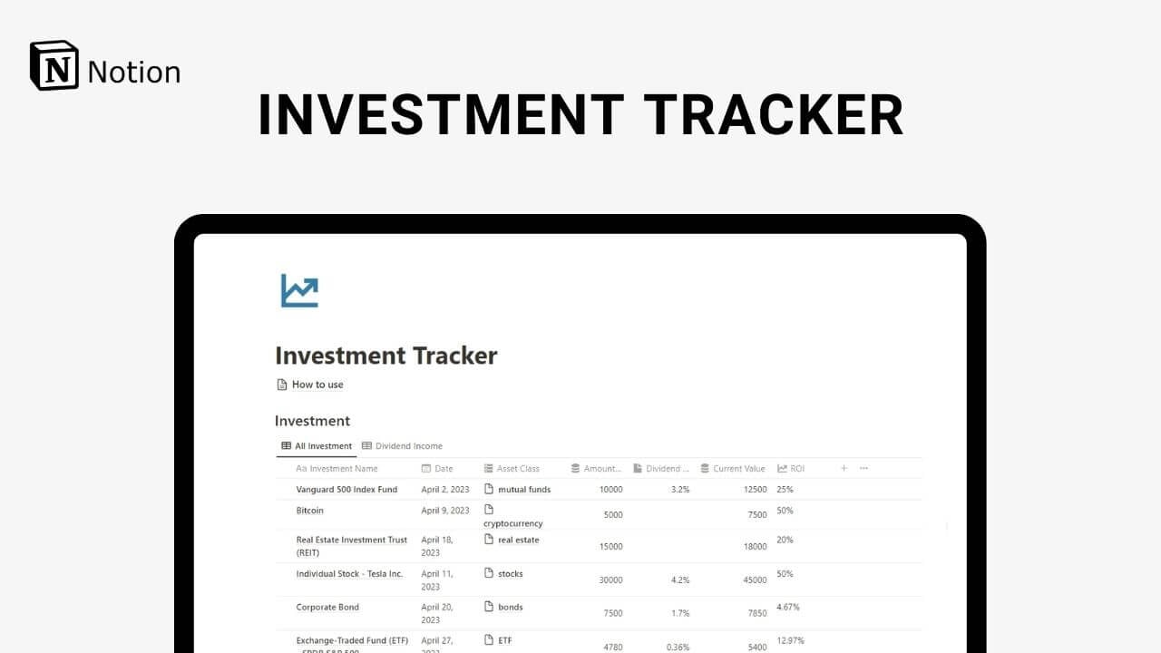 Notion Investment Tracker gallery image