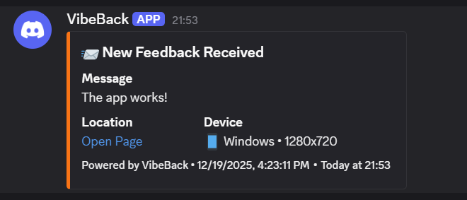 VibeBack - Screenshot 5 showing product features and functionality