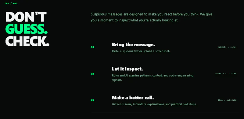 Check Mo Muna - AI Scam-Risk Analyzer screenshot 3