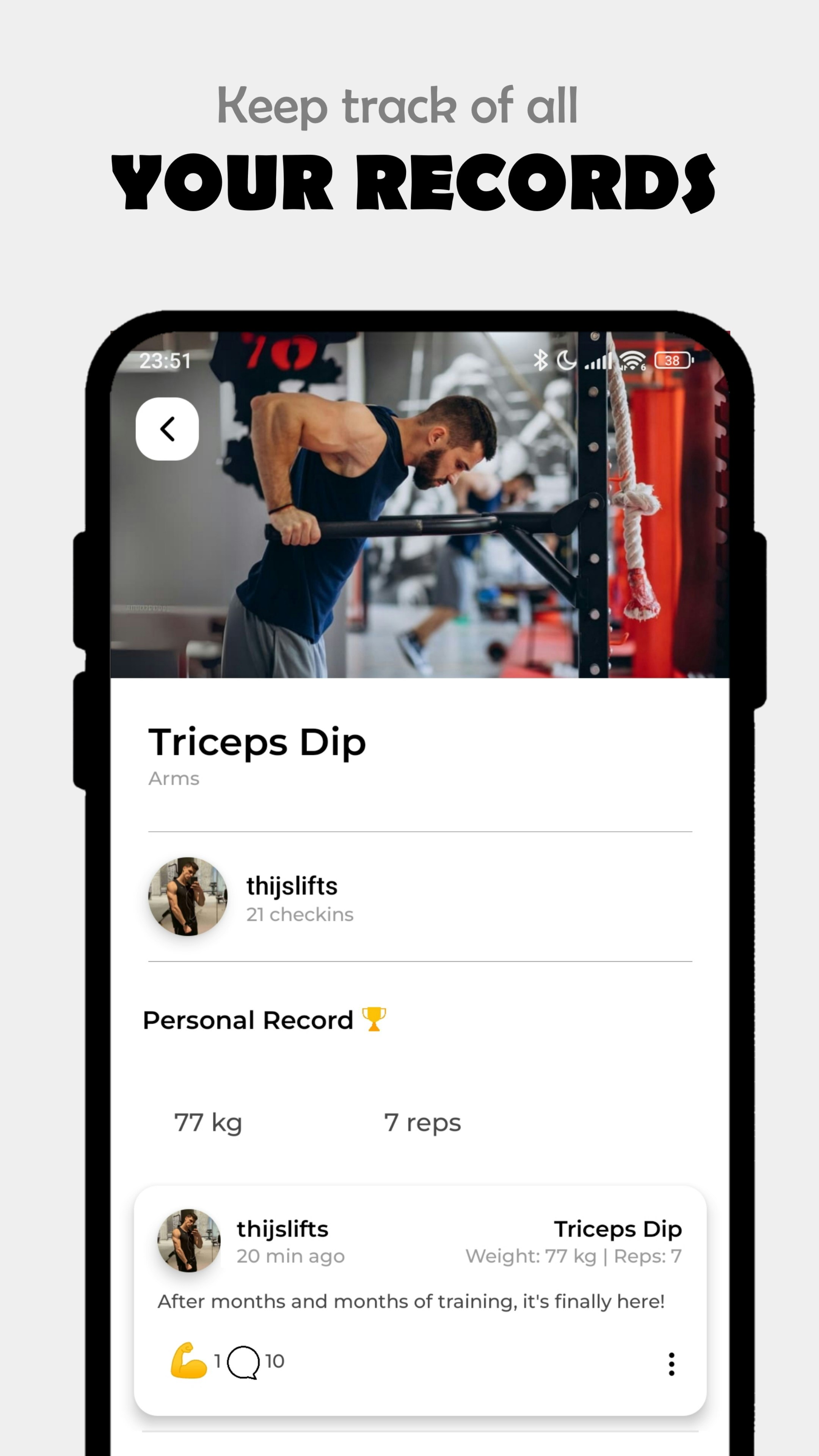 Onerack - Spor salonunuzda kimin en güçlü olduğunu keşfetmek için sosyal platform medya 6