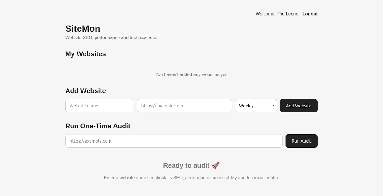 SiteMon Audit screenshot 1