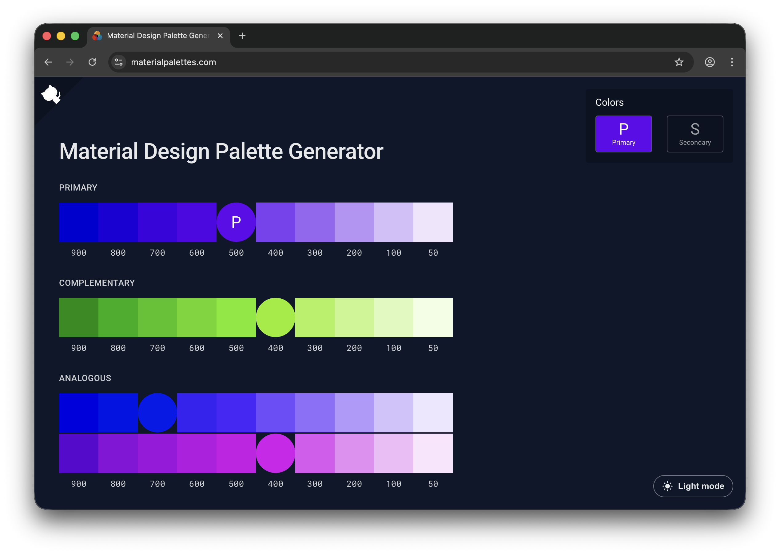 Material Design Palette Generator gallery image