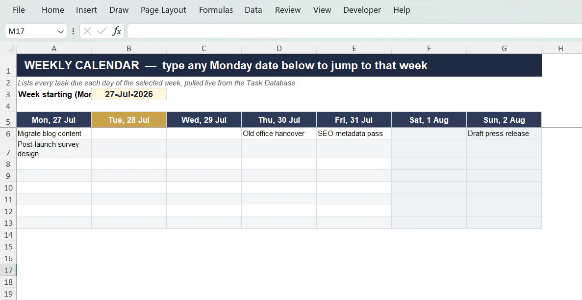 SigmaSheets Project Management Template gallery image
