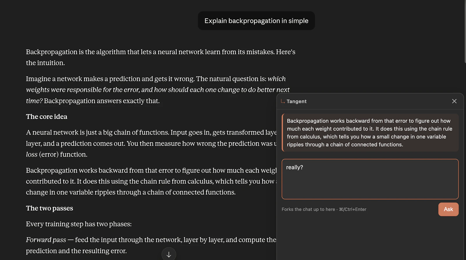 Claude Tangents screenshot 2
