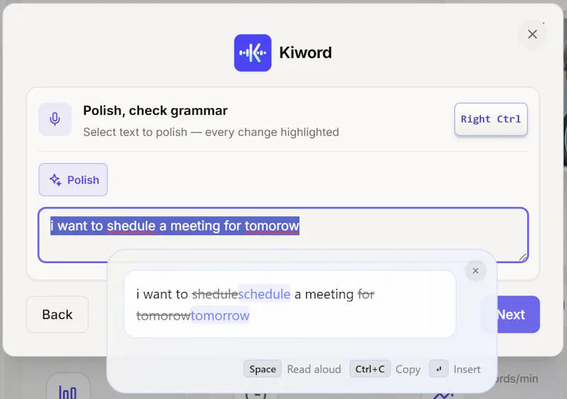 Kiword, Voice-to-text, translation screenshot 3