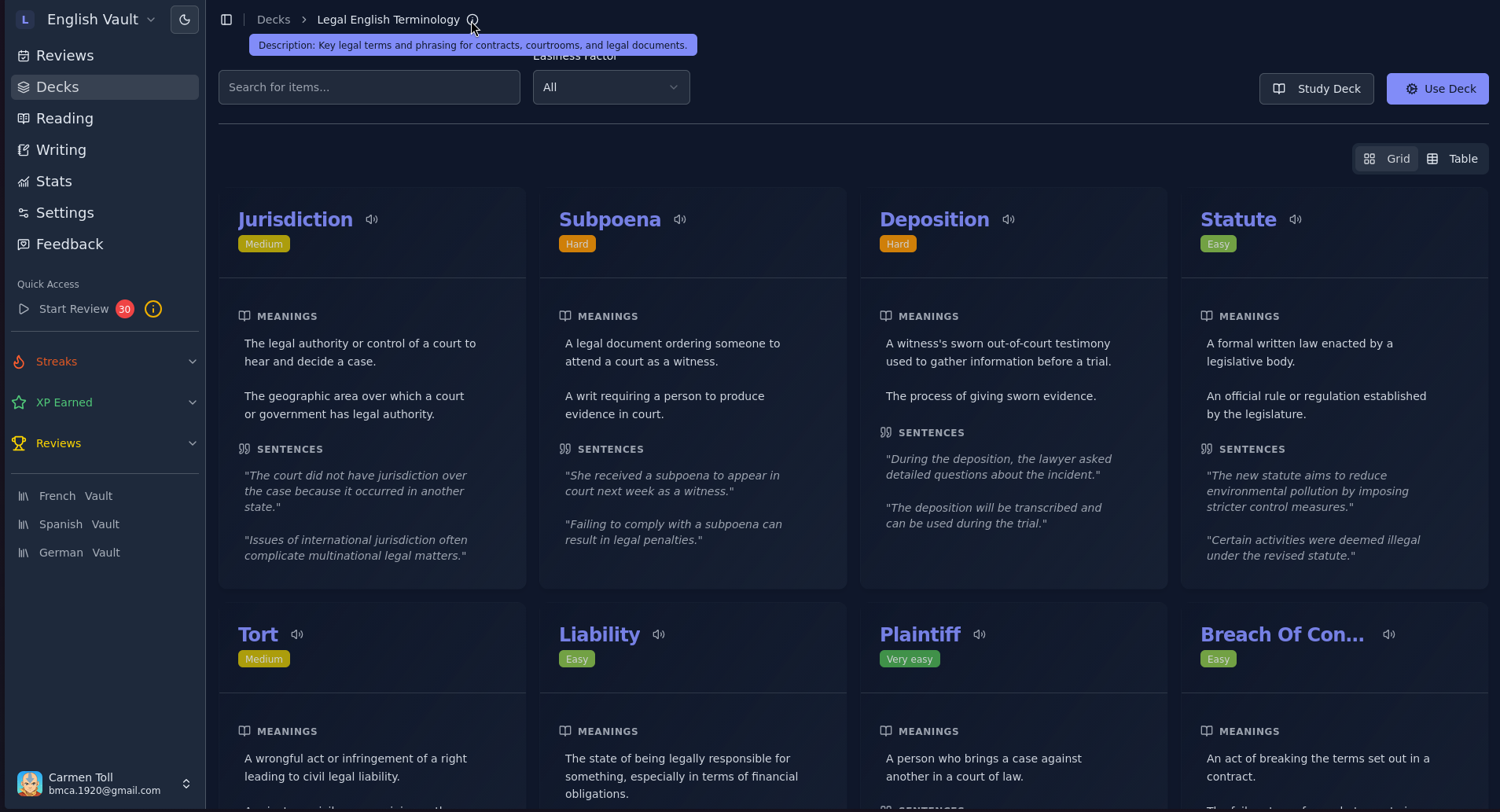 Langonova - Screenshot 5 showing product features and functionality