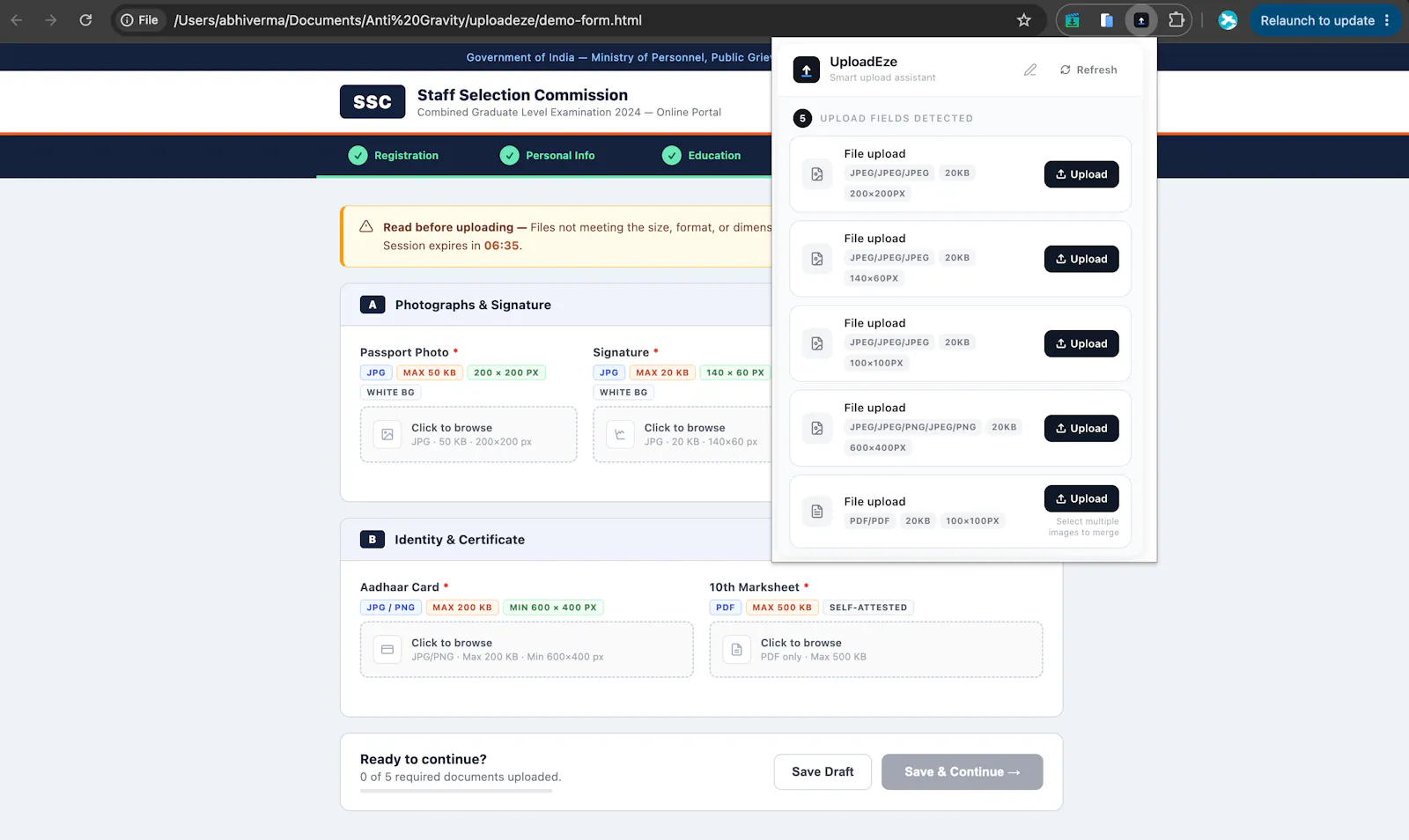 UploadEze screenshot 2
