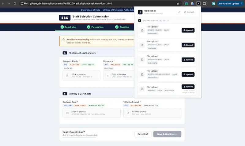 UploadEze screenshot 2