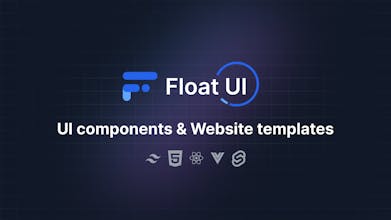 لقطة لقالب واجهة المستخدم Float تعرض تصميم موقع ويب قابل للتكيف.