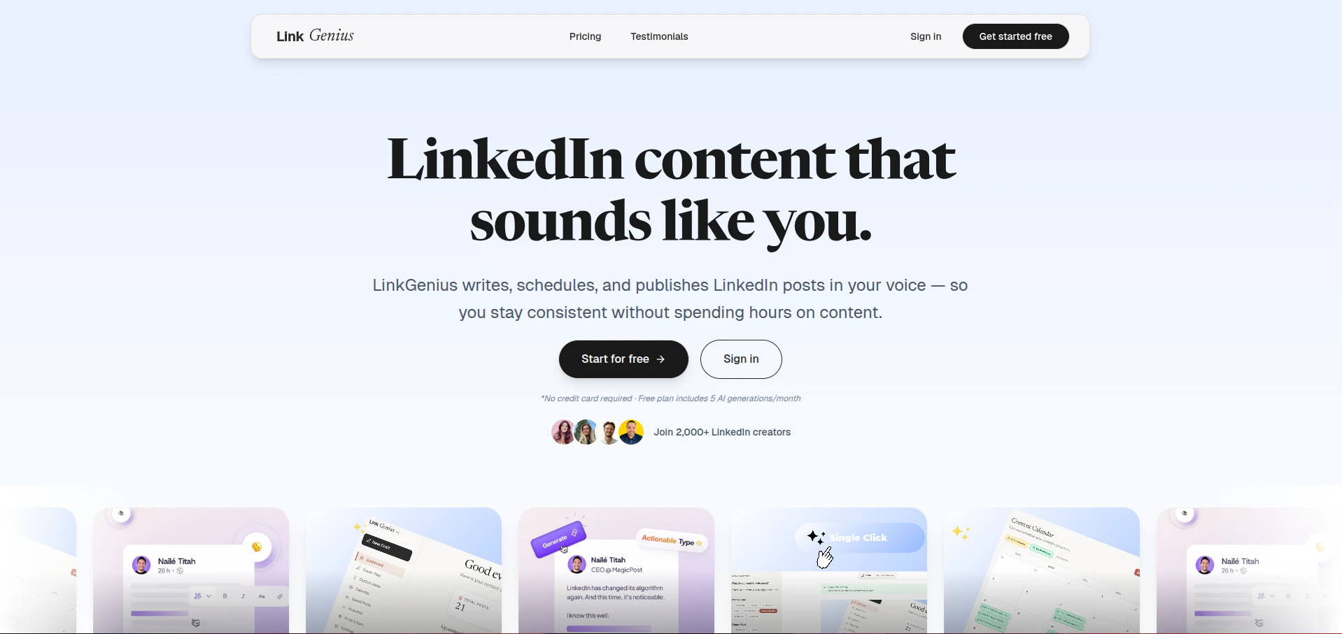 LinkGenius AI 대표 미리보기