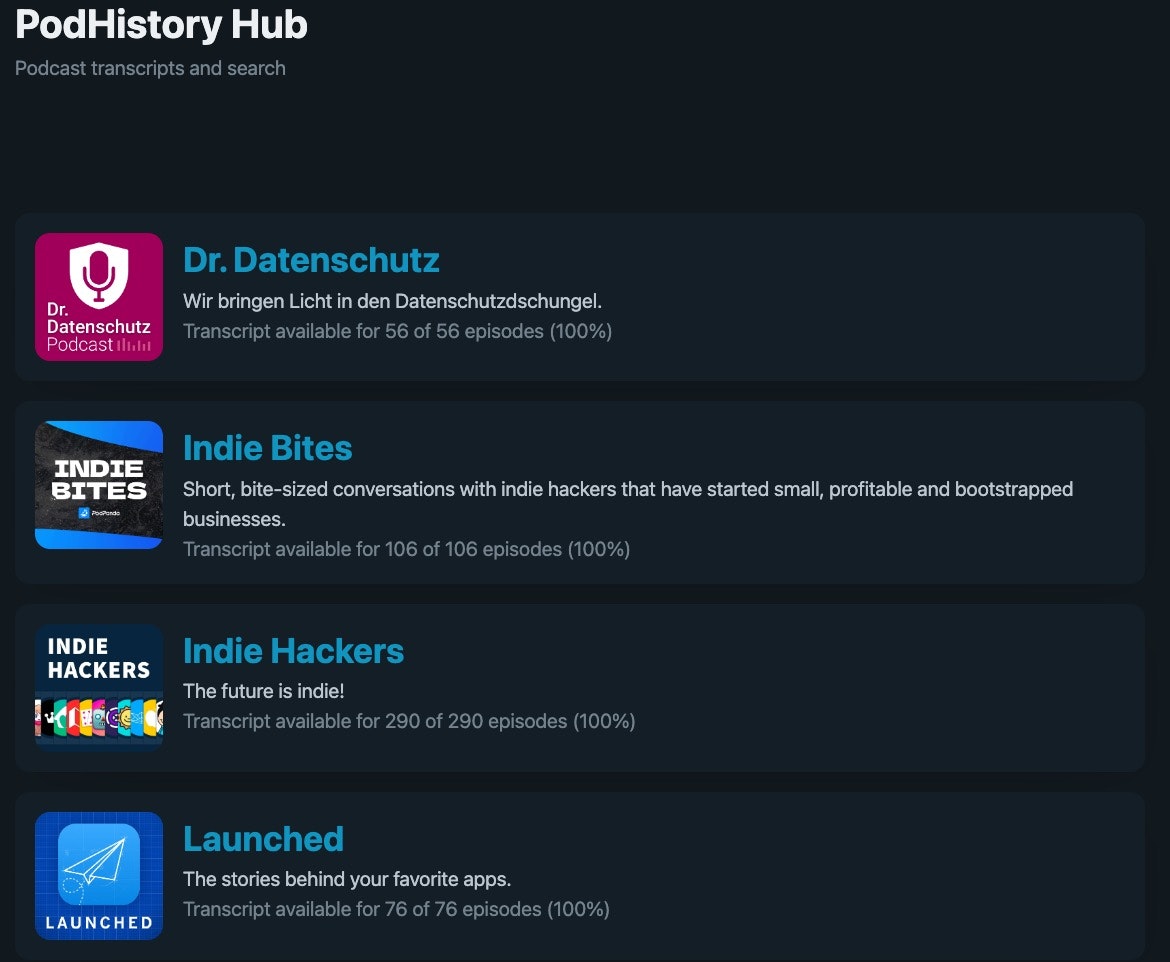 PodHistory gallery image