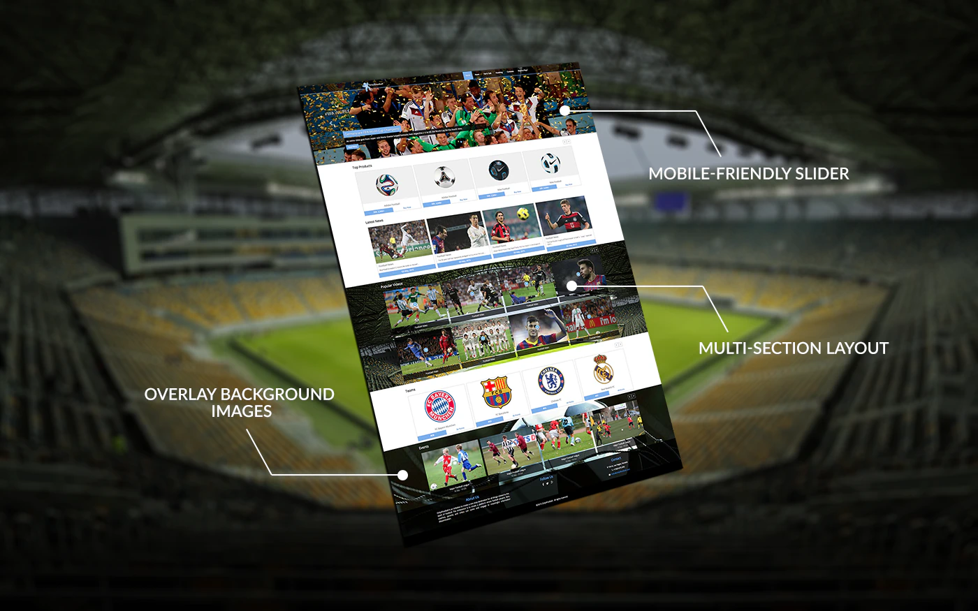 Bootstrap-football-homepage